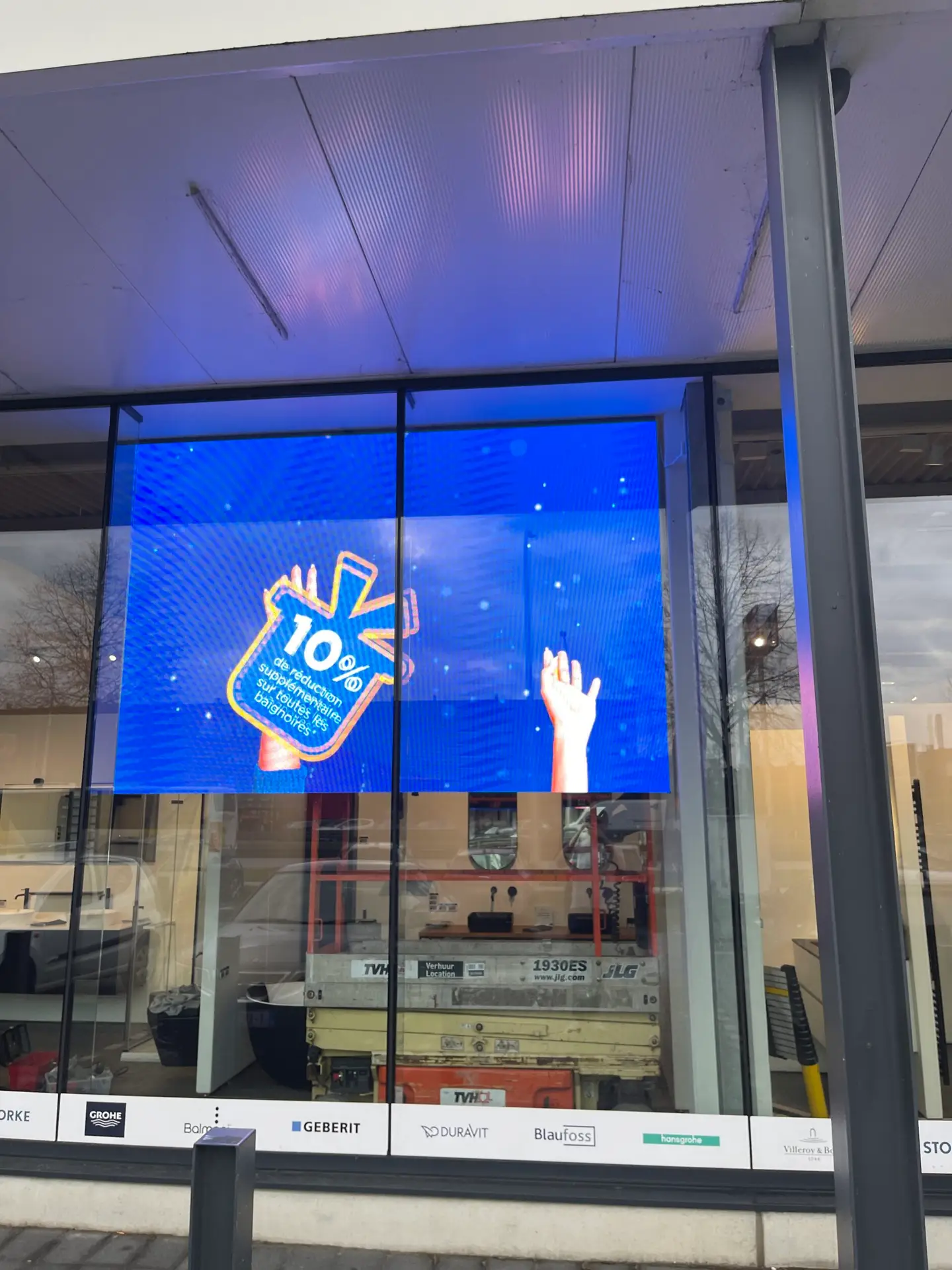 Écran LED pour vitrine